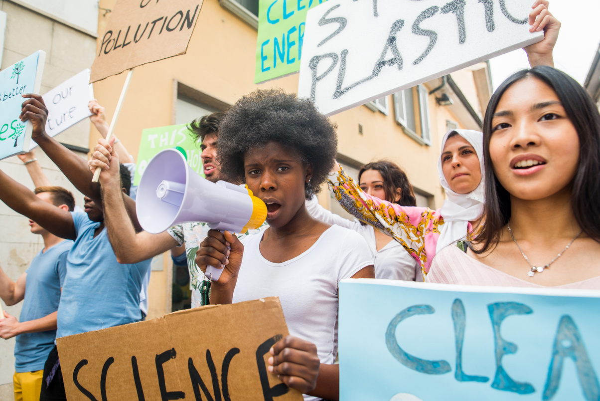 Activists Demonstrating against Global Warming
