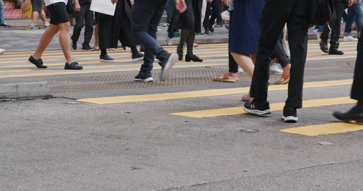 Tsim Sha Tsui, Hong Kong, 26 September 2018:- People Walking in